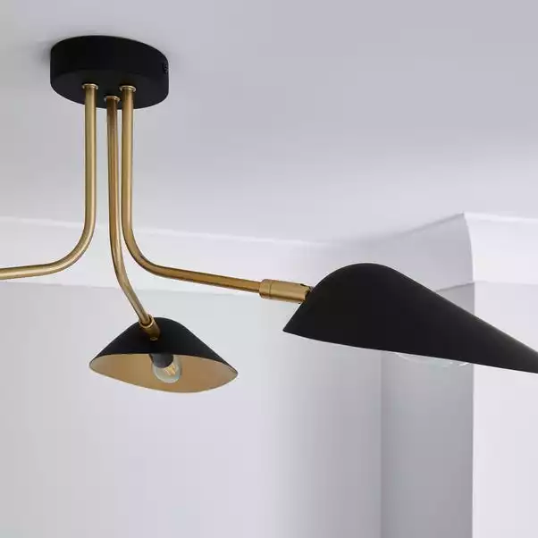 Dunelm Savona 3 Light Ceiling Fitting Black 5 Dunelm Savona 3 Light Ceiling Fitting Black - Image 3