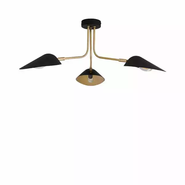 Dunelm Savona 3 Light Ceiling Fitting Black 7 Dunelm Savona 3 Light Ceiling Fitting Black - Image 5