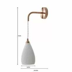 Dorma Purity Ribbed Porcelain Wall Light 13 Dorma Purity Ribbed Porcelain Wall Light -all lighting Sales Store 1000183102 alt07