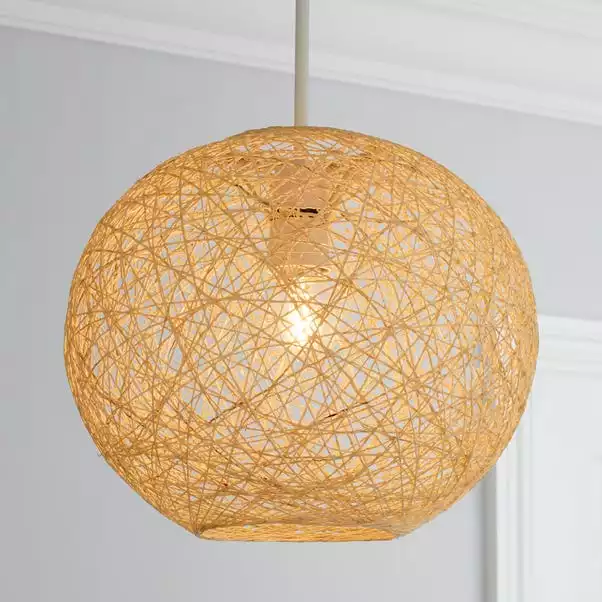 Dunelm Abaca Ball 27cm Natural Easy Fit Pendant 3 Dunelm Abaca Ball 27cm Natural Easy Fit Pendant