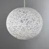 Dunelm Abaca Ball 20cm White Easy Fit Pendant 2 Dunelm Abaca Ball 20cm White Easy Fit Pendant -all lighting Sales Store 30027680