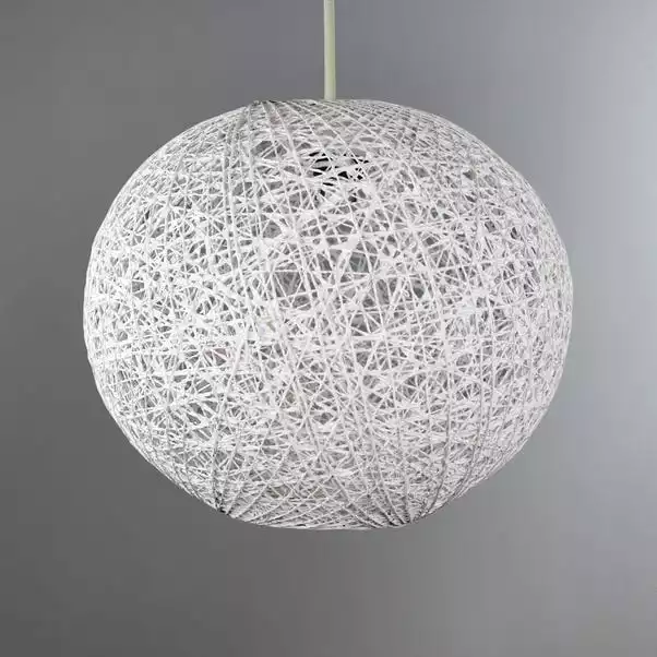 Dunelm Abaca Ball 20cm White Easy Fit Pendant 3 Dunelm Abaca Ball 20cm White Easy Fit Pendant