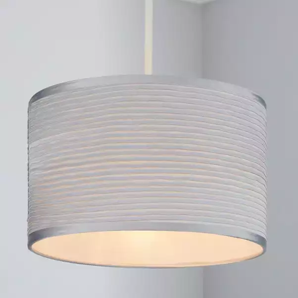 Dunelm Ripple Lamp Shade 24cm Silver 3 Dunelm Ripple Lamp Shade 24cm Silver