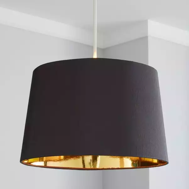 Dunelm Ritz Gold Lined Lamp Shade 35cm Grey 3 Dunelm Ritz Gold Lined Lamp Shade 35cm Grey