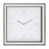Dorma 44cm Mirrored Wall Clock Silver -all lighting Sales Store 30200616