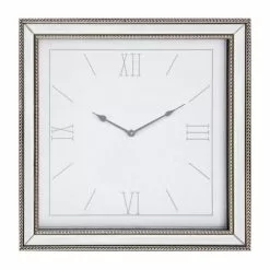Dorma 44cm Mirrored Wall Clock Silver