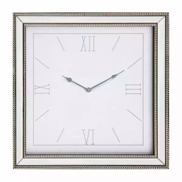 Dorma 44cm Mirrored Wall Clock Silver 3 Dorma 44cm Mirrored Wall Clock Silver