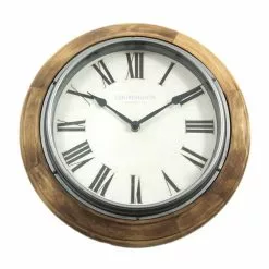 Dunelm Wooden Edge 31cm Wall Clock