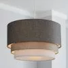 Elements Eclipse 3 Tier Lamp Shade 40cm Grey