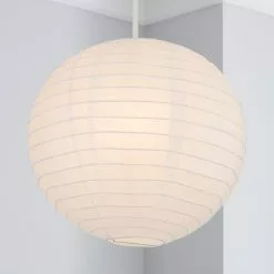 Dunelm Paper Lantern 30cm White Easy Fit Pendant