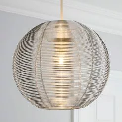 Dunelm Cigar Wire Round Silver Easy Fit Pendant