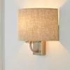Dunelm Preston Ivory Linen Shaded Wall Light -all lighting Sales Store 30274337