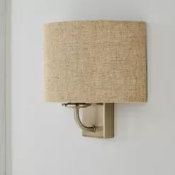 Dunelm Preston Ivory Linen Shaded Wall Light 9 Dunelm Preston Ivory Linen Shaded Wall Light -all lighting Sales Store 30274337 alt01