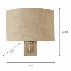 Dunelm Preston Ivory Linen Shaded Wall Light 13 Dunelm Preston Ivory Linen Shaded Wall Light -all lighting Sales Store 30274337 alt05
