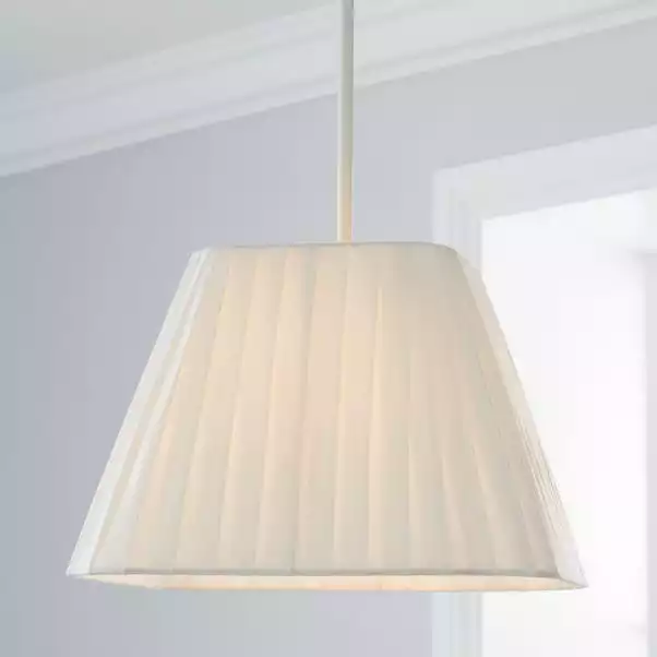 Dunelm Square Pleat Lamp Shade 25cm Ivory 3 Dunelm Square Pleat Lamp Shade 25cm Ivory