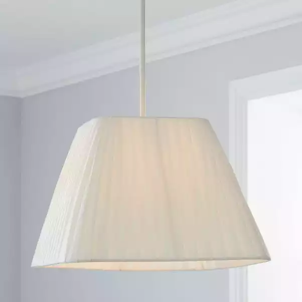 Dunelm Square Pleat Lamp Shade 30cm Ivory 3 Dunelm Square Pleat Lamp Shade 30cm Ivory