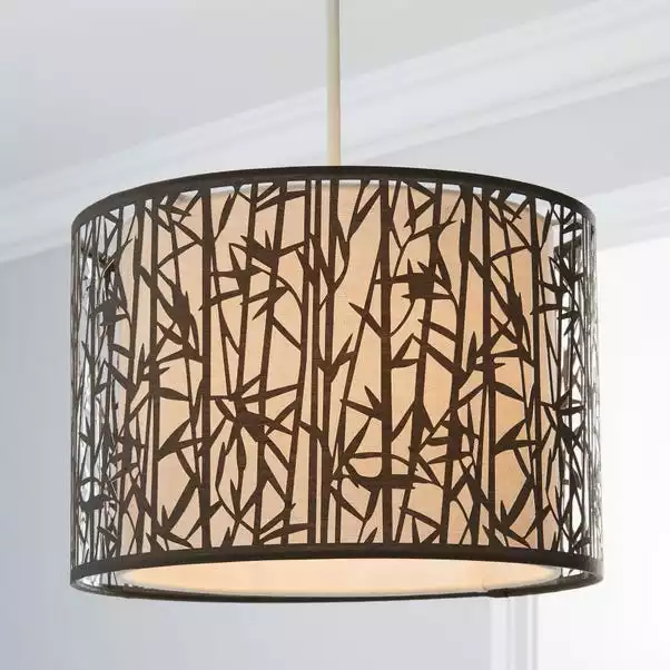 Dunelm Catiri Bamboo Leaf Grey Easy Fit Pendant 3 Dunelm Catiri Bamboo Leaf Grey Easy Fit Pendant