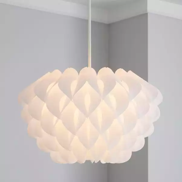Dunelm Sochi Honeycombe White Easy Fit Pendant 3 Dunelm Sochi Honeycombe White Easy Fit Pendant