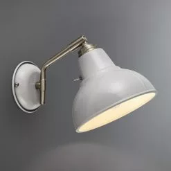 Dunelm Bradwell Dove Grey Wall Light