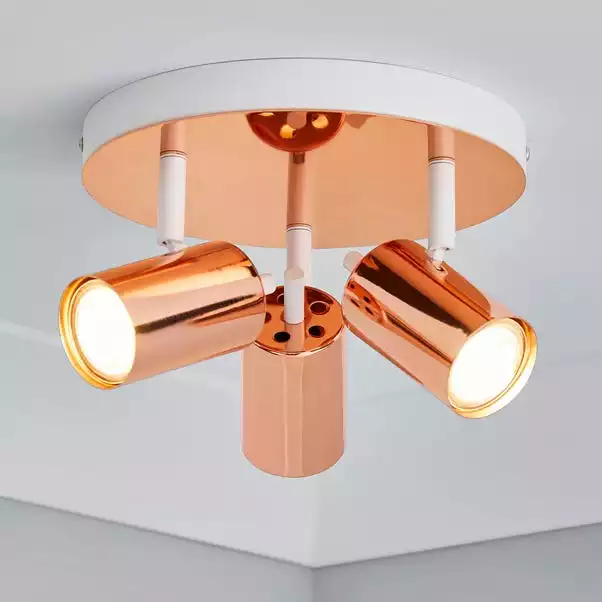 Dunelm Carter 3 Light Copper Spotlight 3 Dunelm Carter 3 Light Copper Spotlight