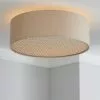 Kirsty Shade Taupe Flush Ceiling Fitting 1 Kirsty Shade Taupe Flush Ceiling Fitting -all lighting Sales Store 30576098