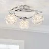 Dunelm Cecilie 3 Light Crystal Semi-Flush Ceiling Fitting