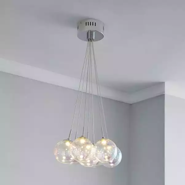 Dunelm Elmira 7 Light Bubble Glass Cluster Ceiling Fitting 3 Dunelm Elmira 7 Light Bubble Glass Cluster Ceiling Fitting