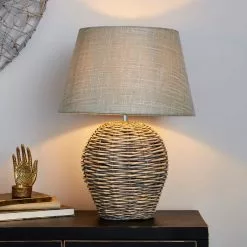 all lighting Sales Store 36 Dunelm Lari Split Weave Wicker Table Lamp