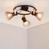 Dunelm Milas 3 Light Black Industrial Semi-Flush Ceiling Fitting -all lighting Sales Store 30624652