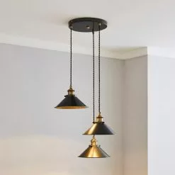 Dunelm Logan 3 Light Grey Industrial Cluster Ceiling Fitting