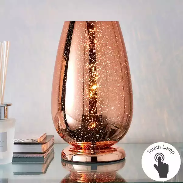 Dunelm Ivy Copper Glass Table Lamp 3 Dunelm Ivy Copper Glass Table Lamp
