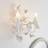Dunelm Chateau 2 Light Candelabra White Wall Light -all lighting Sales Store 30647882