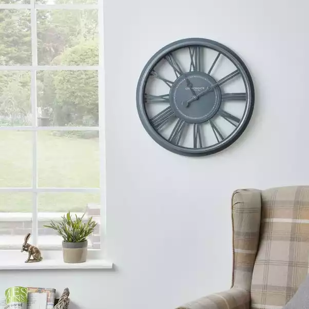 Dunelm Churchgate 51cm Numeral Wall Clock Grey 3 Dunelm Churchgate 51cm Numeral Wall Clock Grey