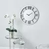 Dunelm Glitter Mirrored 50cm Wall Clock Silver -all lighting Sales Store 30669375