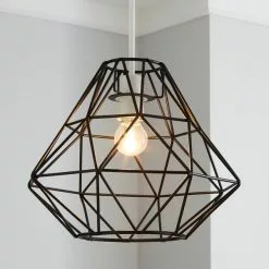 Dunelm Bremen Black Easy Fit Pendant