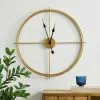 Dunelm Slim Frame 60cm Wall Clock Gold -all lighting Sales Store 30671114