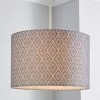 Dunelm Oslo Drum Lamp Shade 30cm Grey 1 Dunelm Oslo Drum Lamp Shade 30cm Grey -all lighting Sales Store 30671254