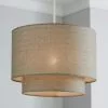 Dunelm Sara Two Tier Lamp Shade Grey 2 Dunelm Sara Two Tier Lamp Shade Grey -all lighting Sales Store 30671292