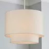 Dunelm Sara Two Tier Lamp Shade 30cm White 1 Dunelm Sara Two Tier Lamp Shade 30cm White -all lighting Sales Store 30671294
