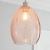 Dunelm Akola Pink Glass Easy Fit Pendant -all lighting Sales Store 30671296