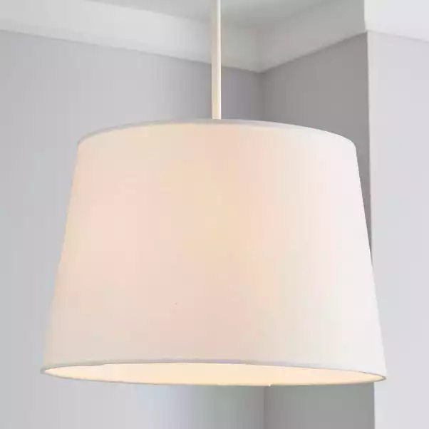 Dunelm Sara Tapered Lamp Shade 30cm White 2 Dunelm Sara Tapered Lamp Shade 30cm White