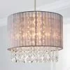 Dunelm Riah Jewel Shade Grey Easy Fit Pendant 1 Dunelm Riah Jewel Shade Grey Easy Fit Pendant -all lighting Sales Store 30671314