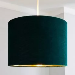 Dunelm Santos Drum Lamp Shade 36cm Green