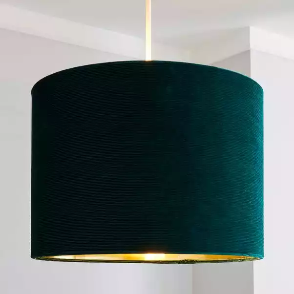 Dunelm Santos Drum Lamp Shade 36cm Green 3 Dunelm Santos Drum Lamp Shade 36cm Green