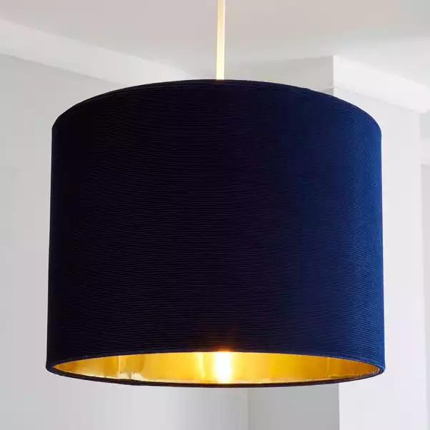 Dunelm Santos Drum Lamp Shade 36cm Navy 3 Dunelm Santos Drum Lamp Shade 36cm Navy