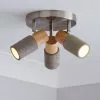 Dunelm Inka 3 Light Concrete Wood Spotlight 2 Dunelm Inka 3 Light Concrete Wood Spotlight -all lighting Sales Store 30671372