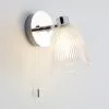 Dunelm Bremont Ribbed Glass Bathroom Wall Light