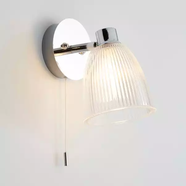 Dunelm Bremont Ribbed Glass Bathroom Wall Light 3 Dunelm Bremont Ribbed Glass Bathroom Wall Light