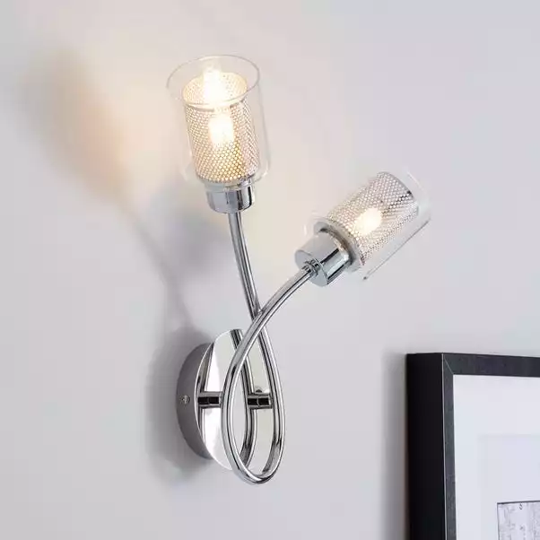 Dunelm Grace 2 Light Chrome Wall Light 3 Dunelm Grace 2 Light Chrome Wall Light