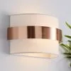 Dunelm Joey Ivory Shaded Copper Wall Light 2 Dunelm Joey Ivory Shaded Copper Wall Light -all lighting Sales Store 30671387